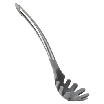 Cuisipro 不沾鍋矽膠麵杓耐熱撈麵杓  31 x 6.5 x 6cm/杓面 9.5 x 6.5cm/濾孔 3.8 x 1cm  灰色  1支