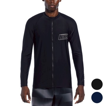 [秉宸] NIKE SWIM 男性長袖拉鍊防曬衣 男款長袖 上衣 防曬 夏天 NESSE556 24SS