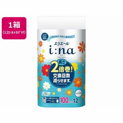 エリエール イーナ トイレットティシュー シングル 12ロール×6パック　大王製紙