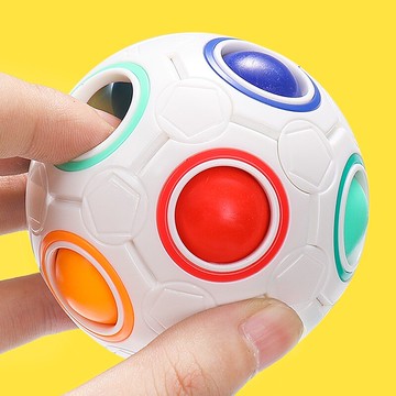 兒童益智魔方初學者彩虹玩具球小方球益智力解壓減壓迷你摩方異形