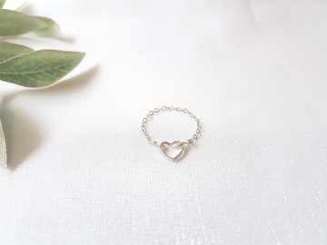 簍空 愛心 細鍊 鍊戒