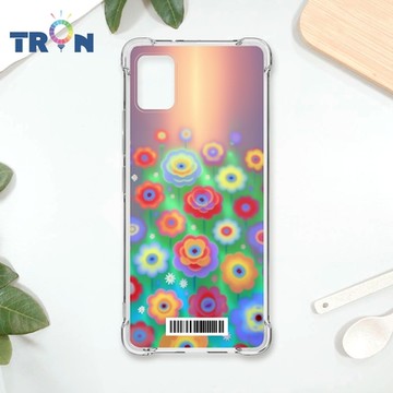 TRON 三星 A51 炫彩玫瑰花朵 四角防摔載具殼 軟殼 手機殼