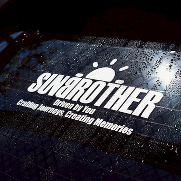 Ride & Shine 後擋/車貼 SunBrother孫氏兄弟 3M 反光貼紙 防水貼紙 車貼貼紙