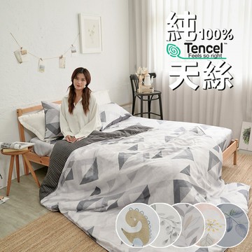【BUHO】雙人加大 100%TENCEL天絲床包枕套組-(多款任選)