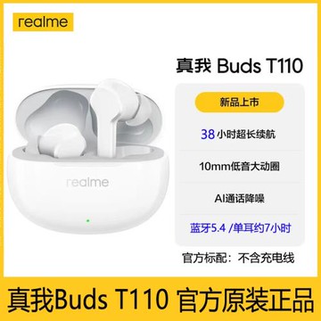 realme真我BudsT310藍牙耳機T200入耳式T110藍牙耳機適用一加OPPO