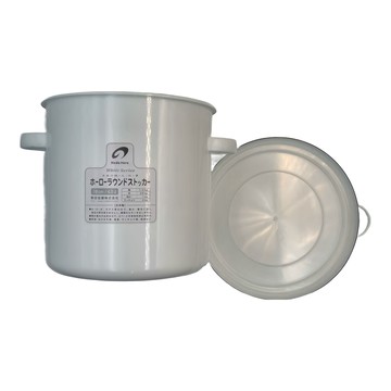 Noda Horo 野田琺瑯 White Series WRS-18 圓形儲物罐 儲米桶 漬物筒  18cm 4.5L  S  白色  1個