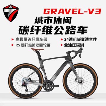 公司貨 可開票免運 騅特GRAVEL-V3全碳纖維礫石公路車彎把機械變速全油碟剎自行車