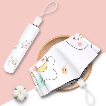 少女自動雨傘女學生折疊晴雨兩用小清新可愛防曬防紫外線遮太陽傘