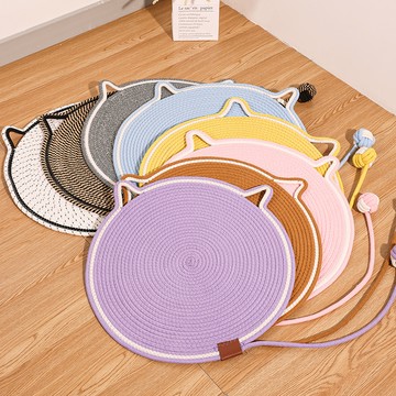 貓抓墊貓抓板耐磨不掉屑耐抓貓咪磨爪編織棉繩寵物睡墊子四季通用【淘夢屋】