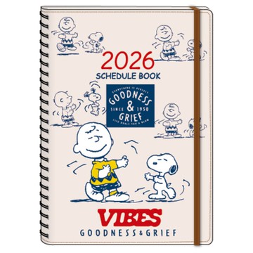 史努比2026工商日誌-車縫A5史努比查理布朗