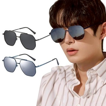 時尚典範飛官寶麗來偏光墨鏡│UV400墨鏡│黑曜│藍影 黑曜典範573