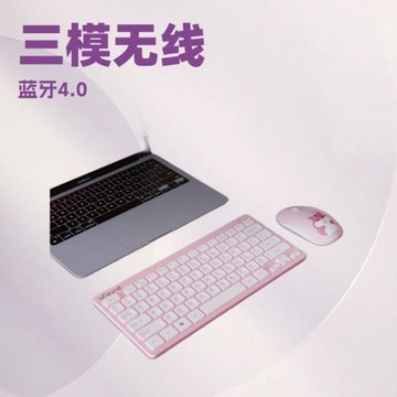 大白鯊2.4G無線鍵盤鼠標套裝迷你便攜商務輕薄辦公筆記本電腦鍵盤