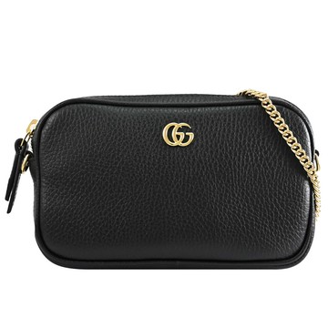 GUCCI 772759 GG Marmont 18.5cm 迷你斜背相機包.黑