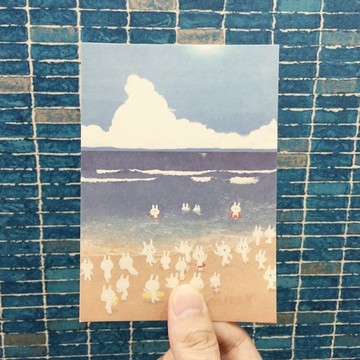 設計明信片｜沙灘兔