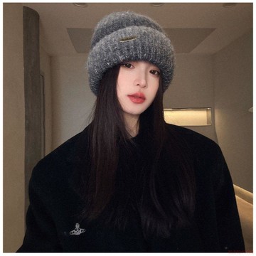 臺灣出貨12H🌈2025羊毛混紡漸變復古針織帽女秋冬保暖防寒百搭情侶毛線帽子男潮