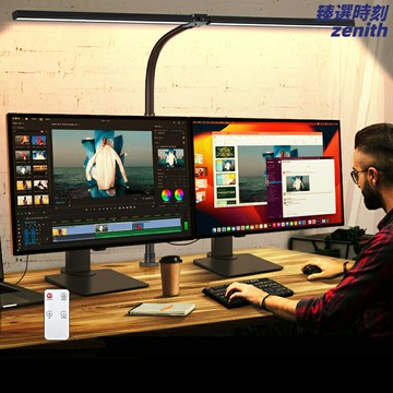 【雙頭高亮】LED護眼檯燈 夾子檯燈 閱讀燈 辦公燈 繪圖燈 維修燈 雙燈頭獨立調節 無頻閃柔光 金屬燈臂 桌面夾式