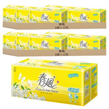 春風 柔韌細緻抽取式衛生紙 2層 110張  12包  12袋