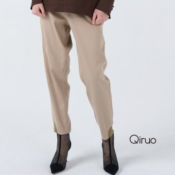 Qiruo 奇若秋冬專櫃卡色長褲4004C 縮口造型長褲