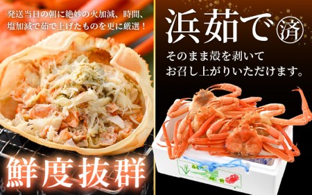 ≪浜茹で≫越前産 紅ずわいがに 約700g × 4杯 食べ方しおり付 [e14-x002_04]