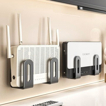路由器放置架 網路分享器收納架 路由器收納盒  免打孔 wifi壁掛置物架 壁掛式置物架 懸掛式置物架 機上盒架