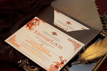 傳統中西合壁龍鳳喜帖設計