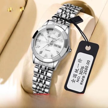 瑞士2024新款手表女非名牌正品全自動機械表女式表防水夜光雙日歷