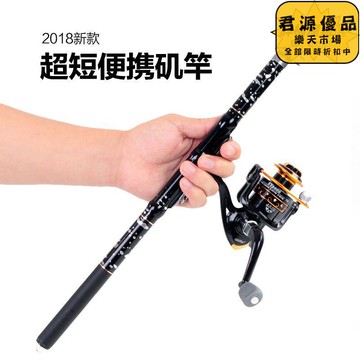 魚竿 釣竿 小磯釣竿 手海兩用魚竿 海竿套裝 超輕超硬短節迷你海杆 小拋竿 釣魚竿