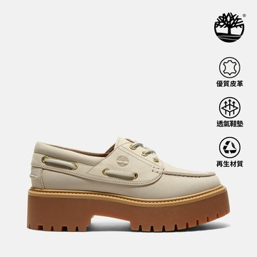Timberland 女款灰褐色Stone Street厚底帆船鞋|A6AVY236