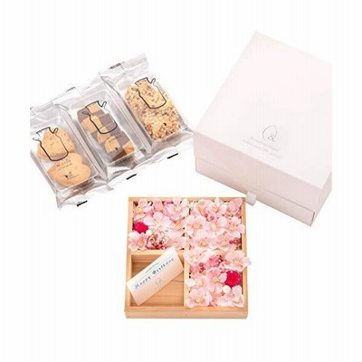プリザーブドフラワー 花 クッキー お菓子 ボックスギフト フラワーガーデン ピンク さくら 桜 セット For You メッセージカード付 通販 Lineポイント最大get Lineショッピング