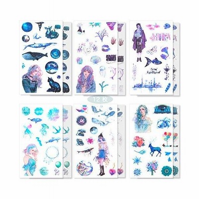 シール 手帳シール かわいい おしゃれ 少女 子供用 和紙シール ノートシール 12枚セット Diy 手作り ステッカー 日記 ダイアリー カレンダー 通販 Lineポイント最大get Lineショッピング