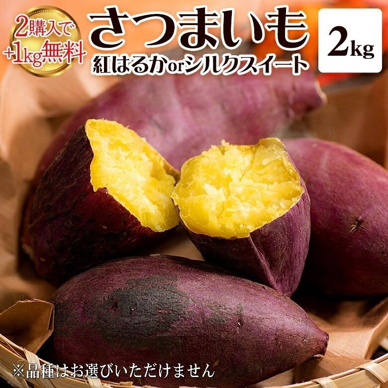 熊本県産 紅はるかorシルクスイート 2kg 送料無料