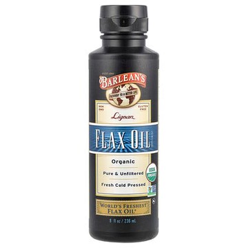 Barlean's, 高含量木酚素亞麻籽油，全有機，8液量盎司（236毫升）