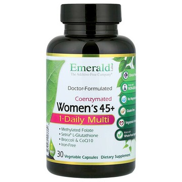 Emerald Laboratories, 輔酶女性 45+ 每日 1 粒多維生素，30 粒素食膠囊
