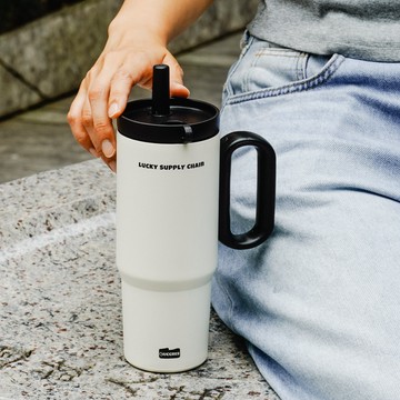手把陶瓷內膽保溫杯 700ml 三色售
