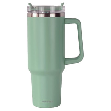 FOREVER 不鏽鋼隨行保冷把手冰霸杯/隨行杯  綠色  1.2L  1個