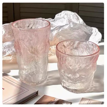 玻璃杯子水杯女高顏值冰川杯家用耐高溫泡茶杯套裝牛奶杯酒杯漸變【繁星小鎮】