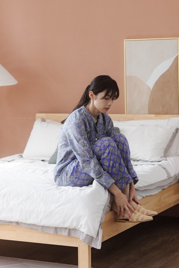 長袖長褲睡衣套裝_紫