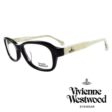 Vivienne Westwood 英國薇薇安魏斯伍德搖滾線條壓紋光學眼鏡(黑+白)VW31802