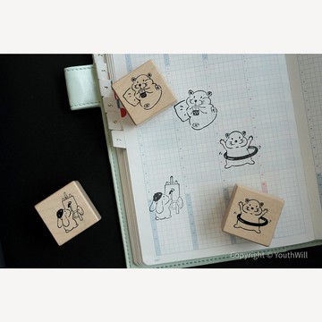 YouthWill Cozy Corner 木質印章 可愛小動物印章 兔子