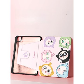 ipadmini7旋轉平板ipad10保護套9帶筆槽ipadpro好看派對ipadair6新款女保護殼mini5蘋果2023十代air4適用可愛