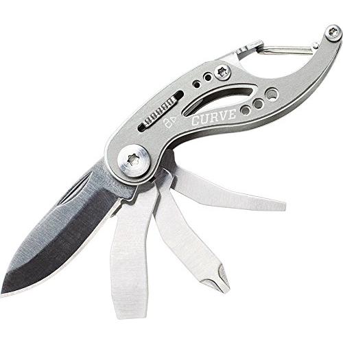 GERBER Curve Multi-Tool, Gray [31-000206] Keychain Tool-Silver [30-001501]