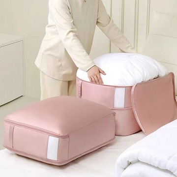 輕奢可視網紗貢緞羽绒/蠶絲被專用壓縮收納袋 大款 三色可選 任選2入組 008006 燕麥色(大款)+極致灰(大款)