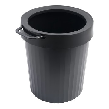 TRENY 南歐風垃圾桶 圓型  黑色