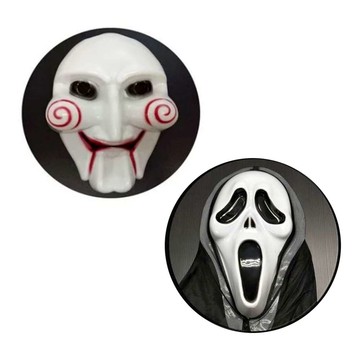 【摩達客】萬聖節變裝整人派對超狂面具兩入組(電鋸殺人狂+驚聲尖叫面具)