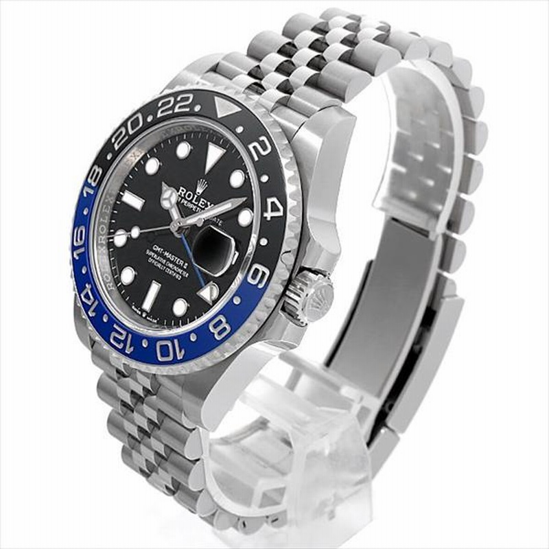 新品・高コスパ】GMT ブラックベゼル×ジュビリーブレス メンズ腕時計