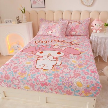 美樂蒂全棉床笠單件床單女孩兒童床包床墊防滑套玉桂狗床罩榻榻