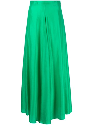 Forte Forte - high-waist silk midi skirt - women - Silk/Viscose - I - Green