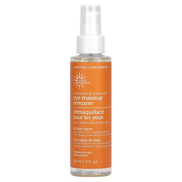 Earth Science, 洋甘菊和綠茶眼部卸妝液，無香，4 液量盎司（118 毫升）