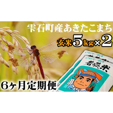 ふるさと納税 新米 雫石町産 あきたこまち 玄米 約10kg ／ 6ヶ月 定期便  ／ 米 岩手県雫石町