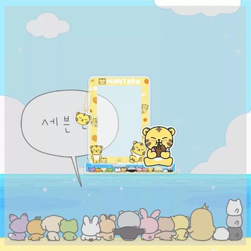 ⭐韓國代購正版⭐Seventeen卡通插卡相框立牌卡套掛件三寸小卡收納保護掛飾周邊【3天內發貨】